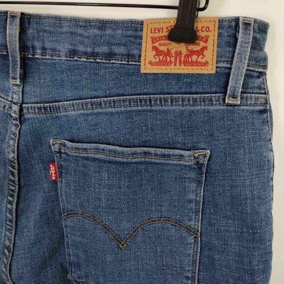 Levi's 721 Skinny Jeans Size 33 (34x29) Blue High Rise - Picture 13 of 14